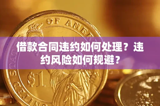 济南借款合同违约如何处理？违约风险如何规避？